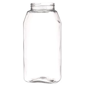 32 oz Clear PET Plastic Oblong Jar - 63-400 Neck Finish - Front View