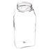32 oz Clear PET Plastic Oblong Jar - 63-400 Neck Finish - Angled View