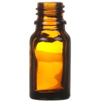 10 ml Amber Glass Dropper Bottle 18 mm Neck Finish-Front View