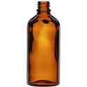 100 ml Amber Glass Dropper Bottle 18 mm Neck Finish-Front View