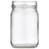 12 oz Clear Glass Jar 70-2035 Lug Neck Finish-Front View