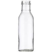 12 oz Clear Glass Straight Sided Bottle 38-2000 Lug Neck Finish-Front View