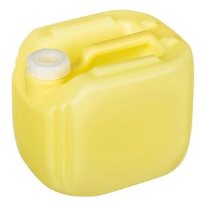 2.5 Gallon Translucent Yellow HDPE RT Series Jug 63 mm Neck Finish-Front View