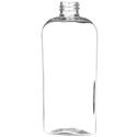 4 oz Clear PET Cosmo Oval Bottle 20-410 Neck Finish-Front View