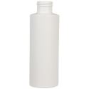 4 oz White HDPE Cylinder Round Bottle 24-410 Neck Finish-Front View