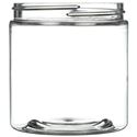 8 oz Clear PET Straight Sided Jar 70-400 Neck Finish-Front View