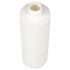 8 oz White HDPE Cylinder Round Bottle 24-410 Neck Finish-Side View
