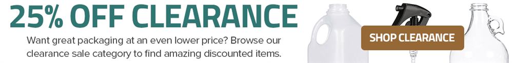 For a limited time, get 25% OFF Clearance items. Want great packaging at an even lower price? Browse our clearance sale category to find amazing discounted items.